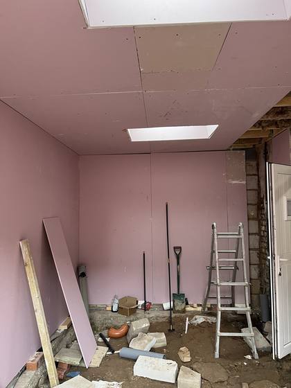 Plasterboarding, New Room