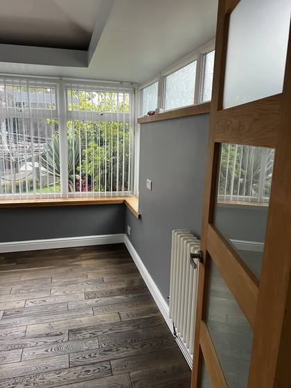 Garden Room, Plastered & Painted