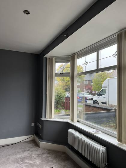 Bay Window Lounge, Skimmed & Painted