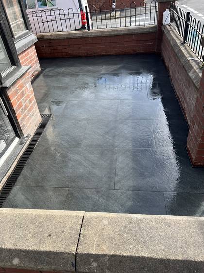 Porcelain Front Patio